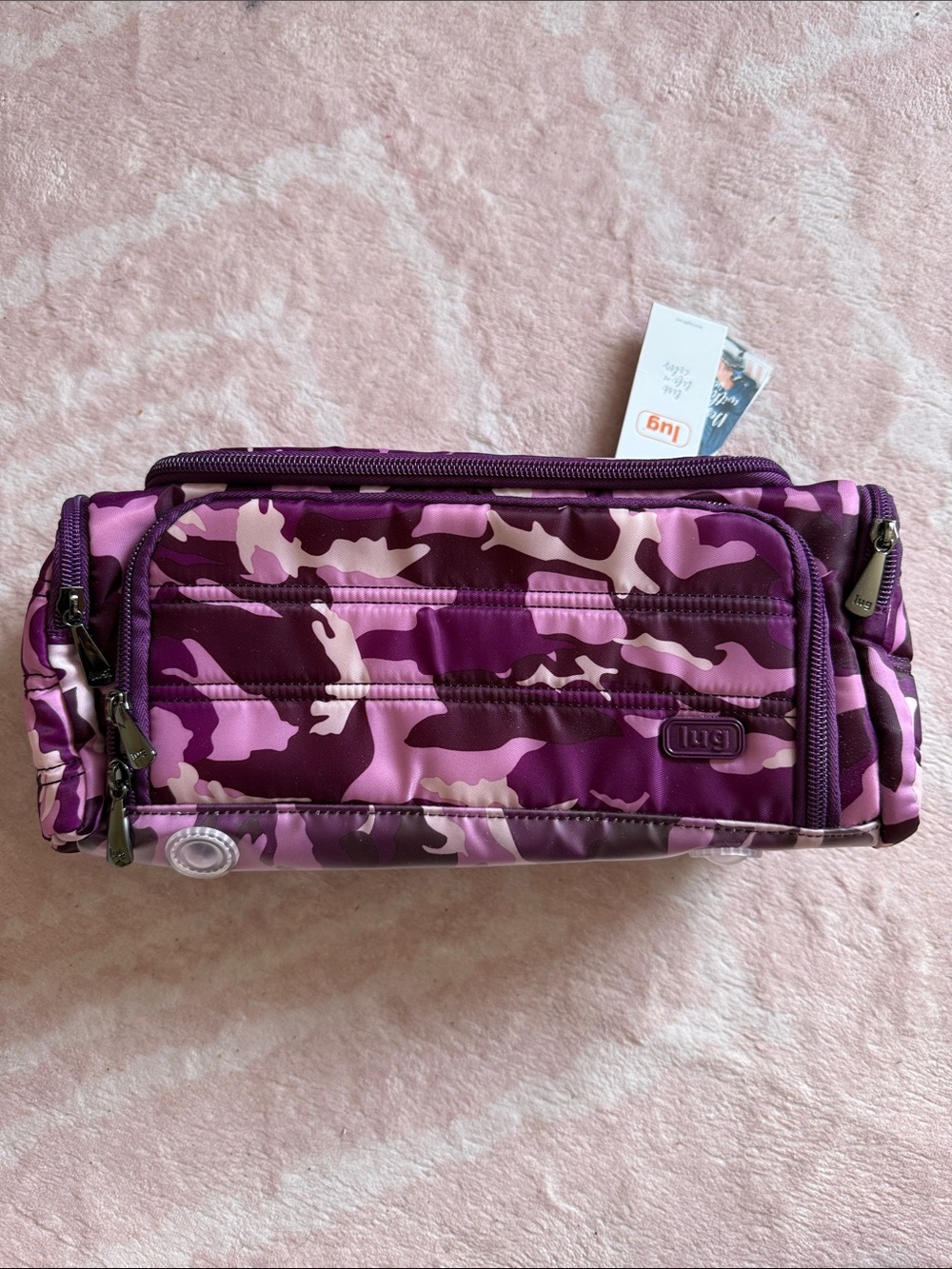 Lug Trolley Pink and Purple Cosmetic Bag NWT